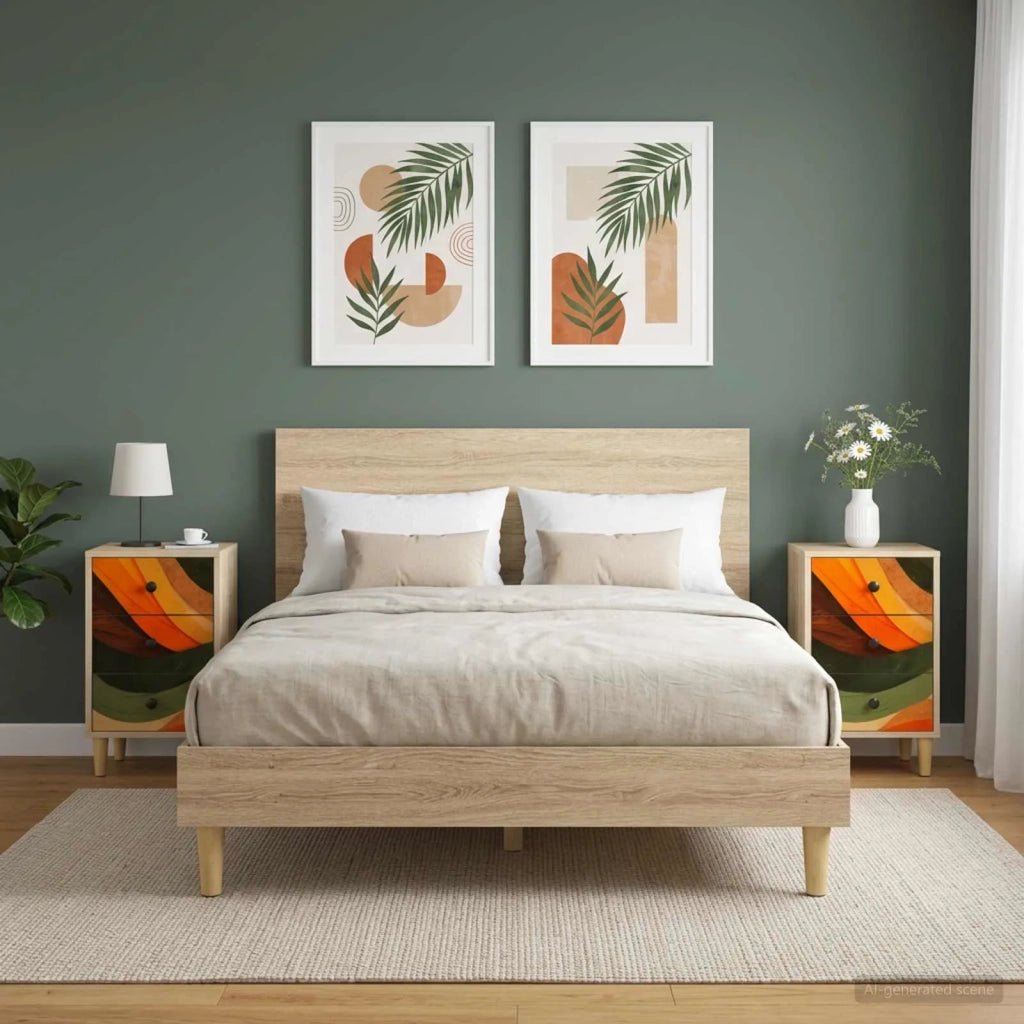 Armadio da Notte BONN 2 pz Rovere Sonoma 36 x 33 x 60 cm 8007294