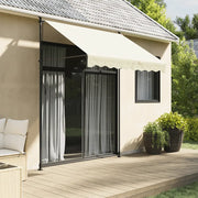 Tenda da Sole Retrattile Crema 250x150 cm in Tessuto e Acciaio