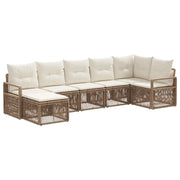Set Divano da Giardino 7 pcs Beige polyrattan 3435786