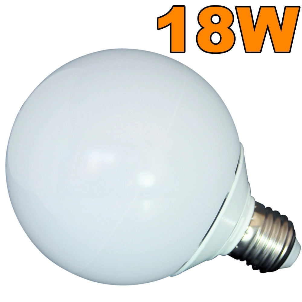 Trade Shop - Lampadina Lampada Led Globo G20 Sfera Bulbo Luce Fredda 15 18w Con Attacco E27 -  18 Watt