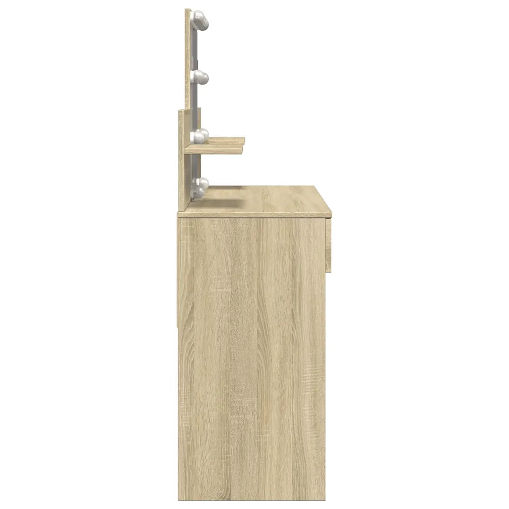 Toeletta con LED Rovere Sonoma 100x40x130 cm 848201