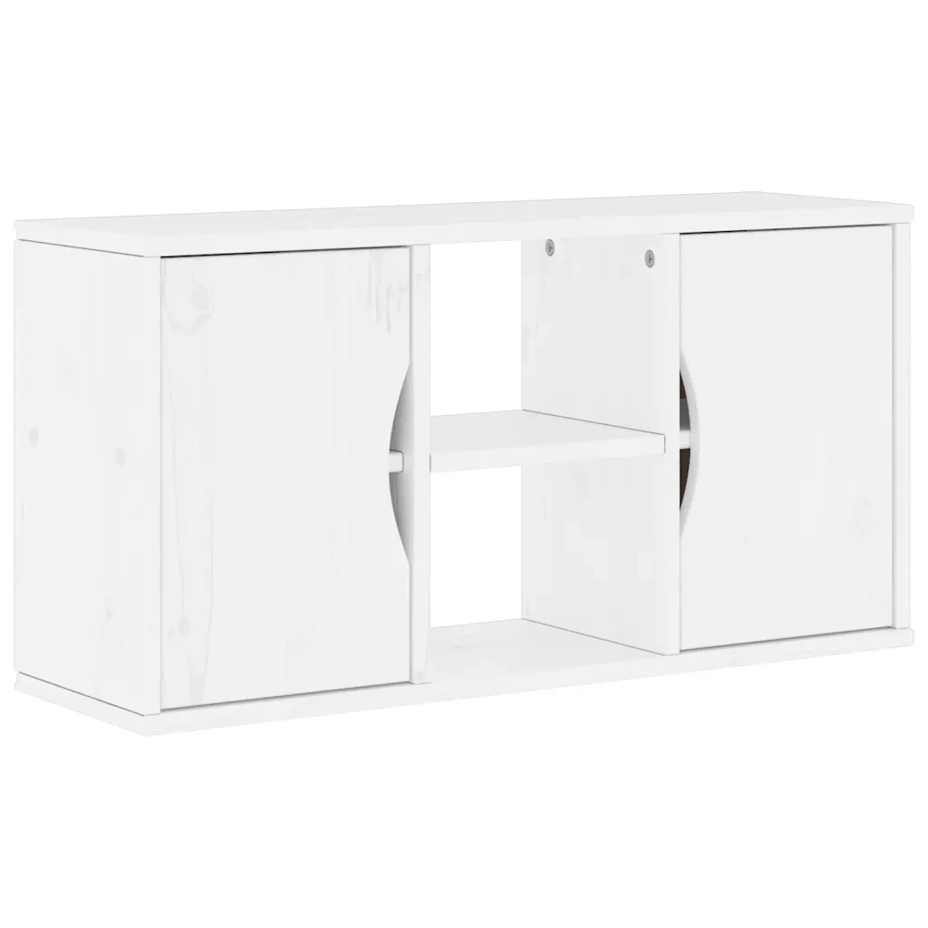 Mobile TV 5 pz-Mobile per TV-Credenza TV con Contenitore ODDA Bianco in Legno di Pino 354287