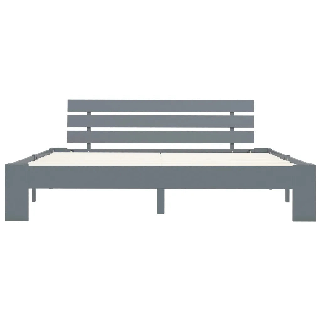 Giroletto senza Materasso Grigio 180x200 cm Legno Massello Pino 283171