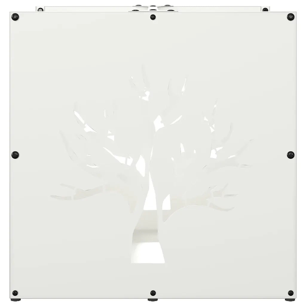 Rastrelliera per Legna da Ardere Bianca 40x40x40 cm CFW9612657
