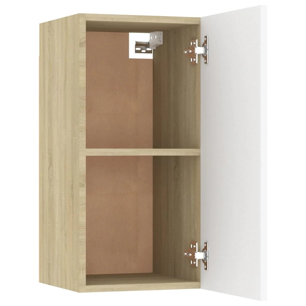Mobile TV multimediale mensola TV credenza mobile TV sala da pranzo soggiorno camera da letto rovere Sonoma 30,5 x 30 x 60 cm legno ingegnerizzato bianco 02_0027607