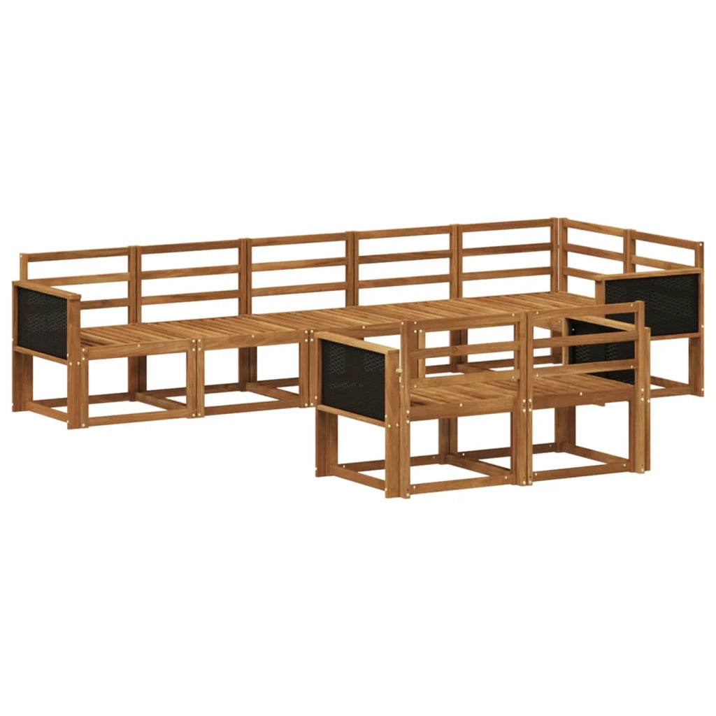 Set di divani da esterno 8 pcs Naturale