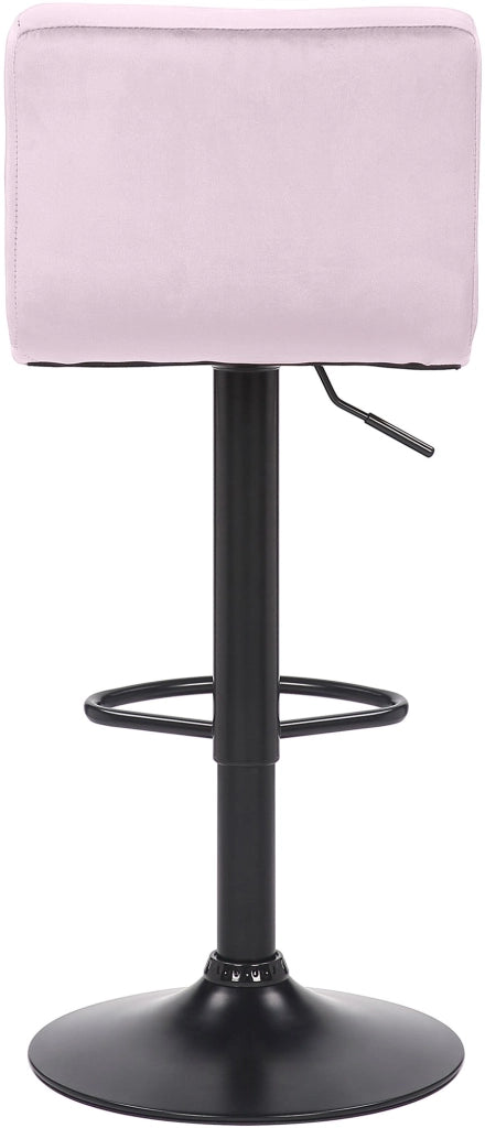 Sgabello imbottito bar Feni in velluto Rosa