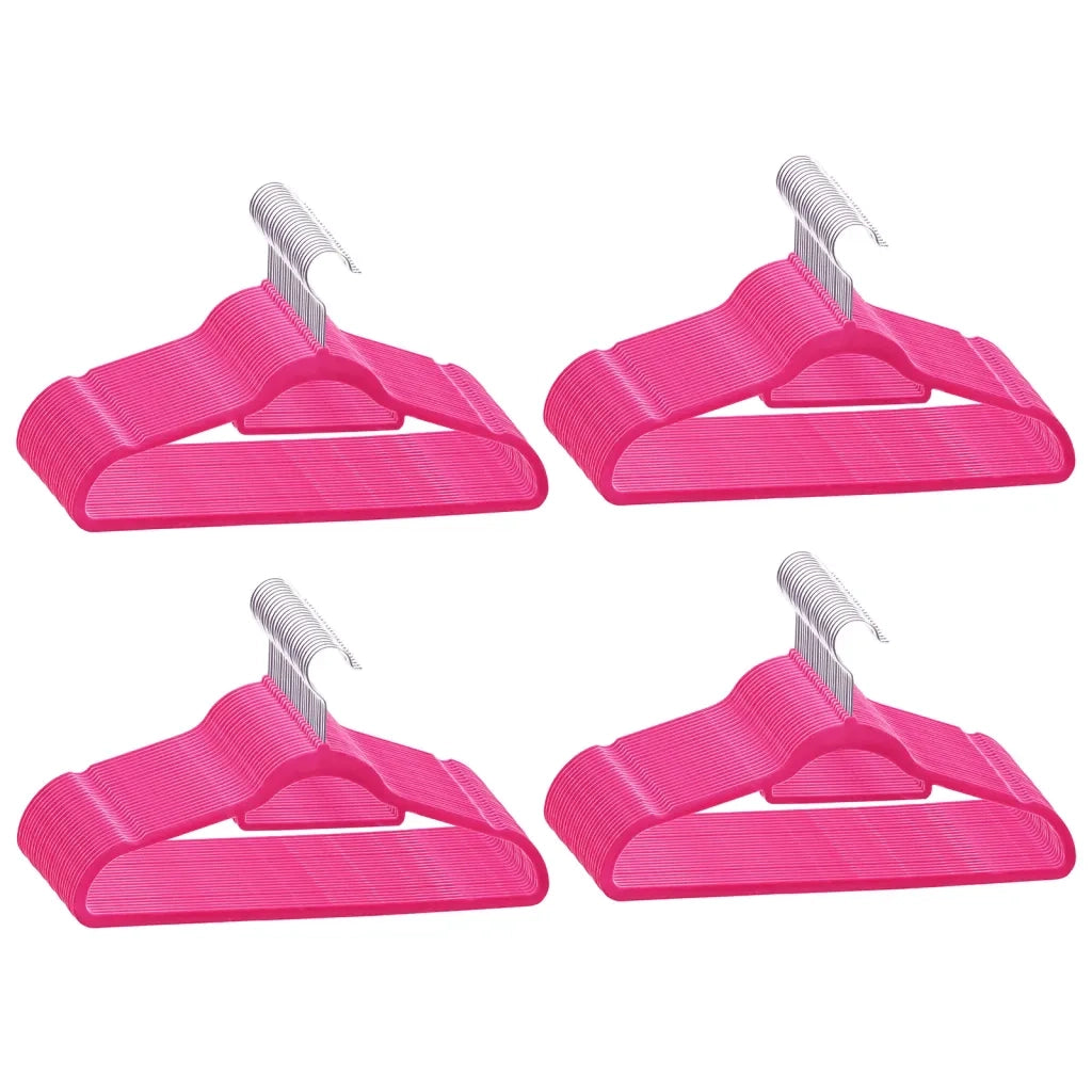 Set Appendiabiti 100 pz Antiscivolo Rosa in Velluto CFW9976585