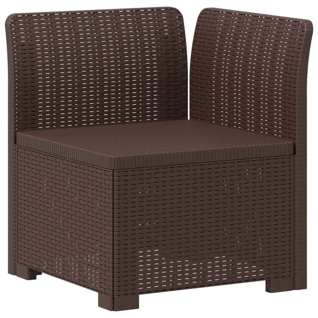 Divano da Giardino a 4 Posti in Stile Rattan PP Marrone 3443851