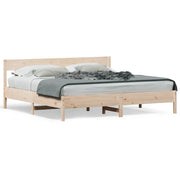 Letto matrimoniale | Letto per adulti | Giroletto senza Materasso 180x200 cm in Legno Massello di Pino