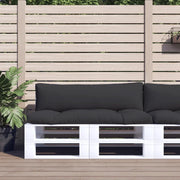 Cuscini per Pallet 2 pz Neri in Tessuto 360929