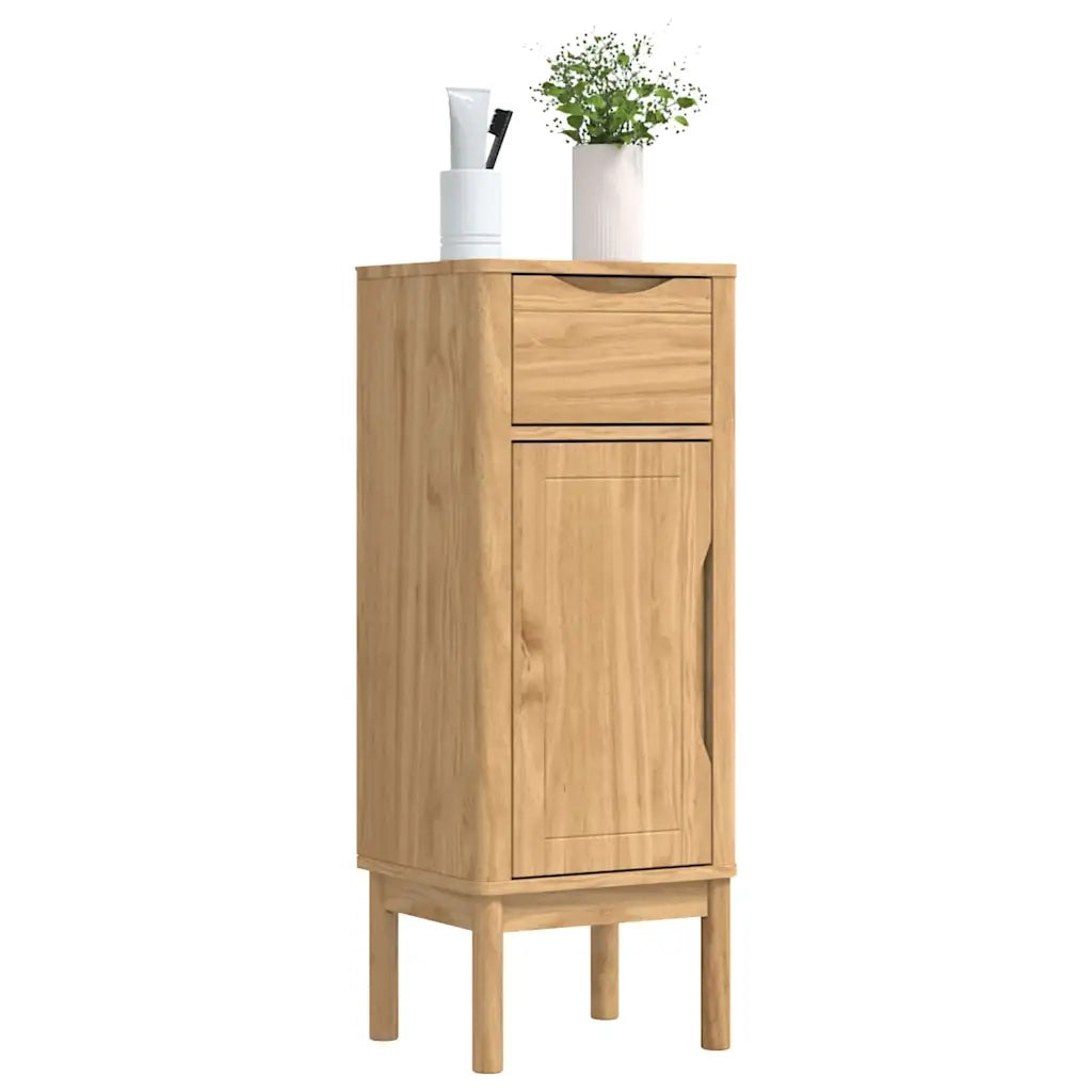 Mobile da Bagno con porta FLORO Marrone cerato 35 x 30 x 90 cm