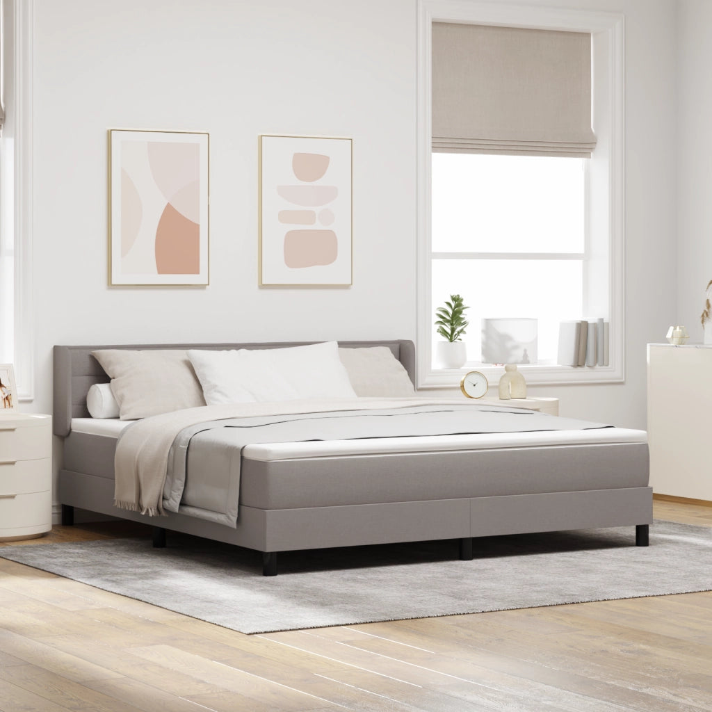Letto a Box Spring  con Materasso Tortora 180x200 cm