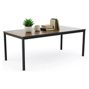 Tavolo da esterno Sarnia, Base per picnic, Piano da pranzo da giardino, Banco outdoor multiuso, 200x95 h75 cm, Rovere e Antracite