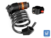 Lucchetto a Combinazione Catena Bicicletta Scooter Antifurto 120cm x 12mm Livello di Sicurezza Molto Alto
