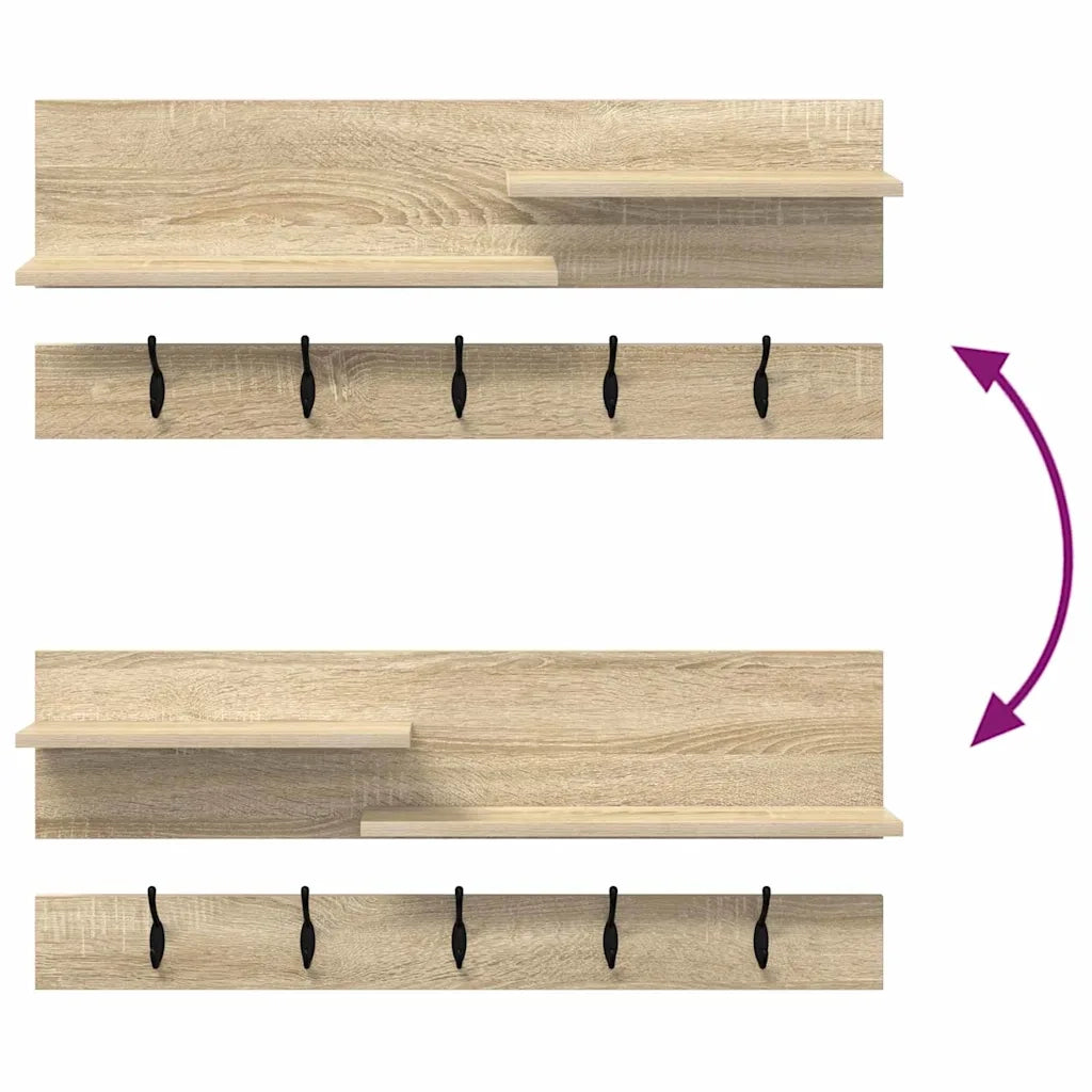 Appendiabiti a muro Rovere Sonoma 90 x 15 x 36 cm 874421