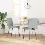 vidaXL Sedie da Pranzo 2 pz Grigio Chiaro in Velluto