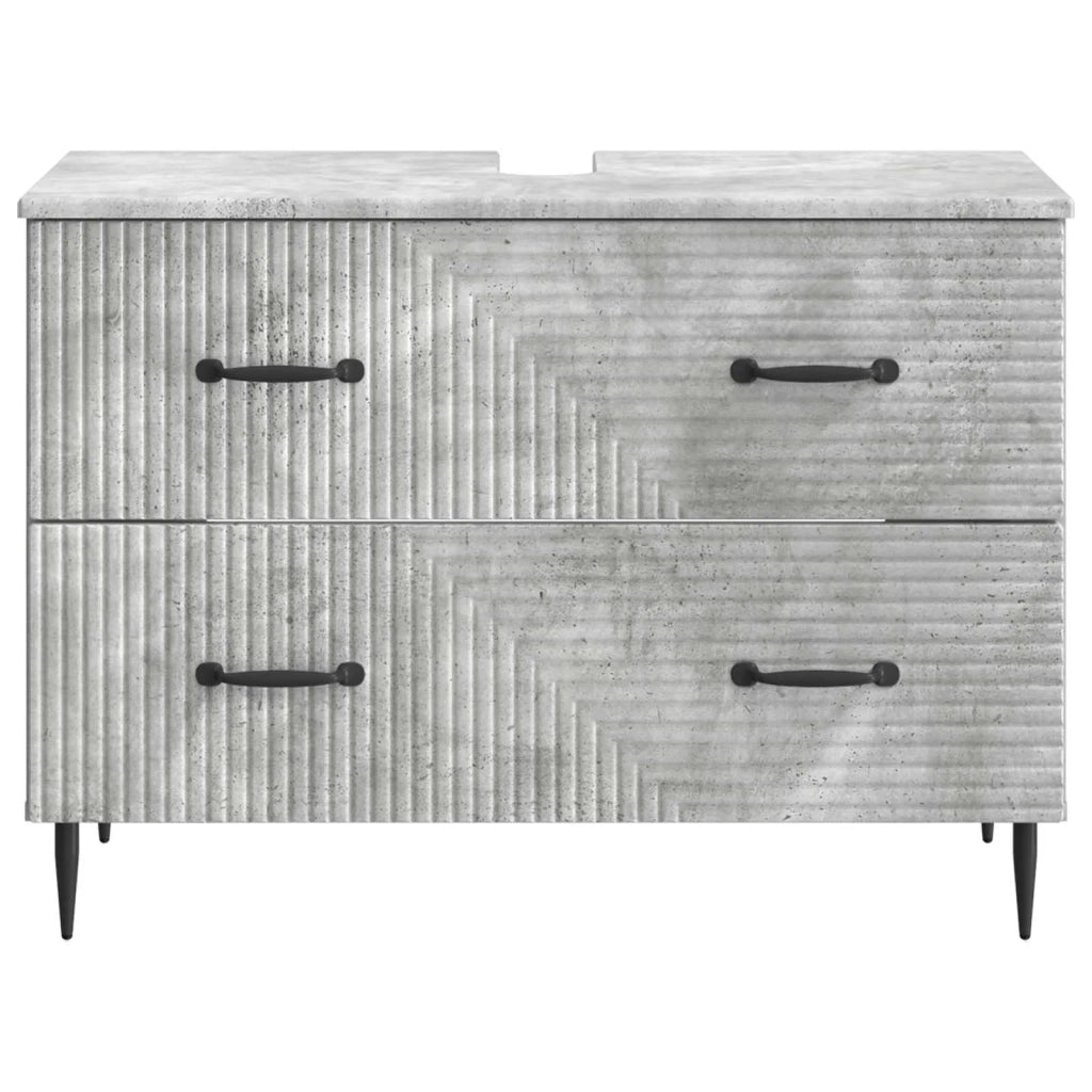 Armadio per Lavabo da Bagno HAARLEM Grigio Cemento 896798