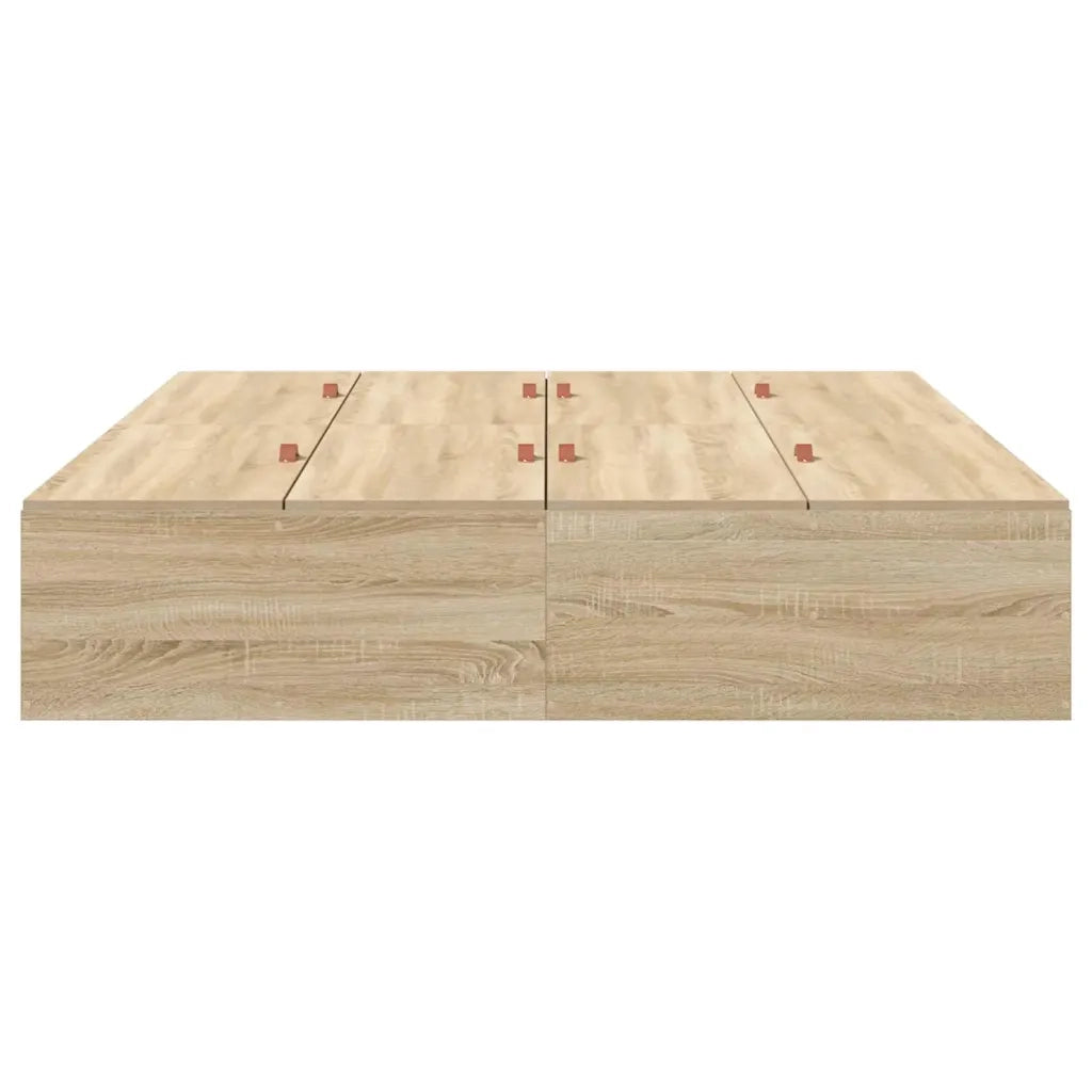 Struttura letto con contenitore Rovere Sonoma 160 x 200 cm 3335391