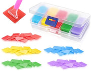 Colla per dipinti a diamanti 100 pezzi - 2 x 2 cm colla a cera - scatola di conservazione - accessori per dipinti a diamanti - scelta affidabile - soddisfazione del cliente - colla a cera per dipinti a diamanti