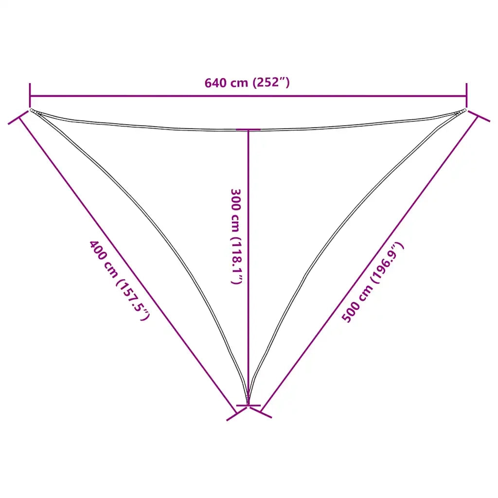 Vela Ombreggiante-Parasole a vela Oxford Triangolare 4x5x6,4 m Nero