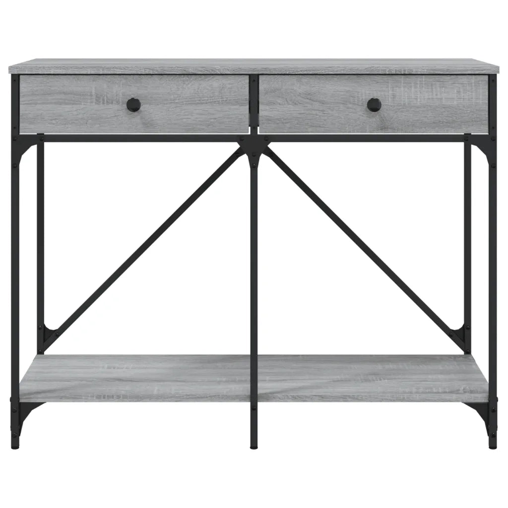 Tavolo Consolle | Tavolo d'Ingresso Grigio Sonoma 100x39x78,5 cm Legno Multistrato
