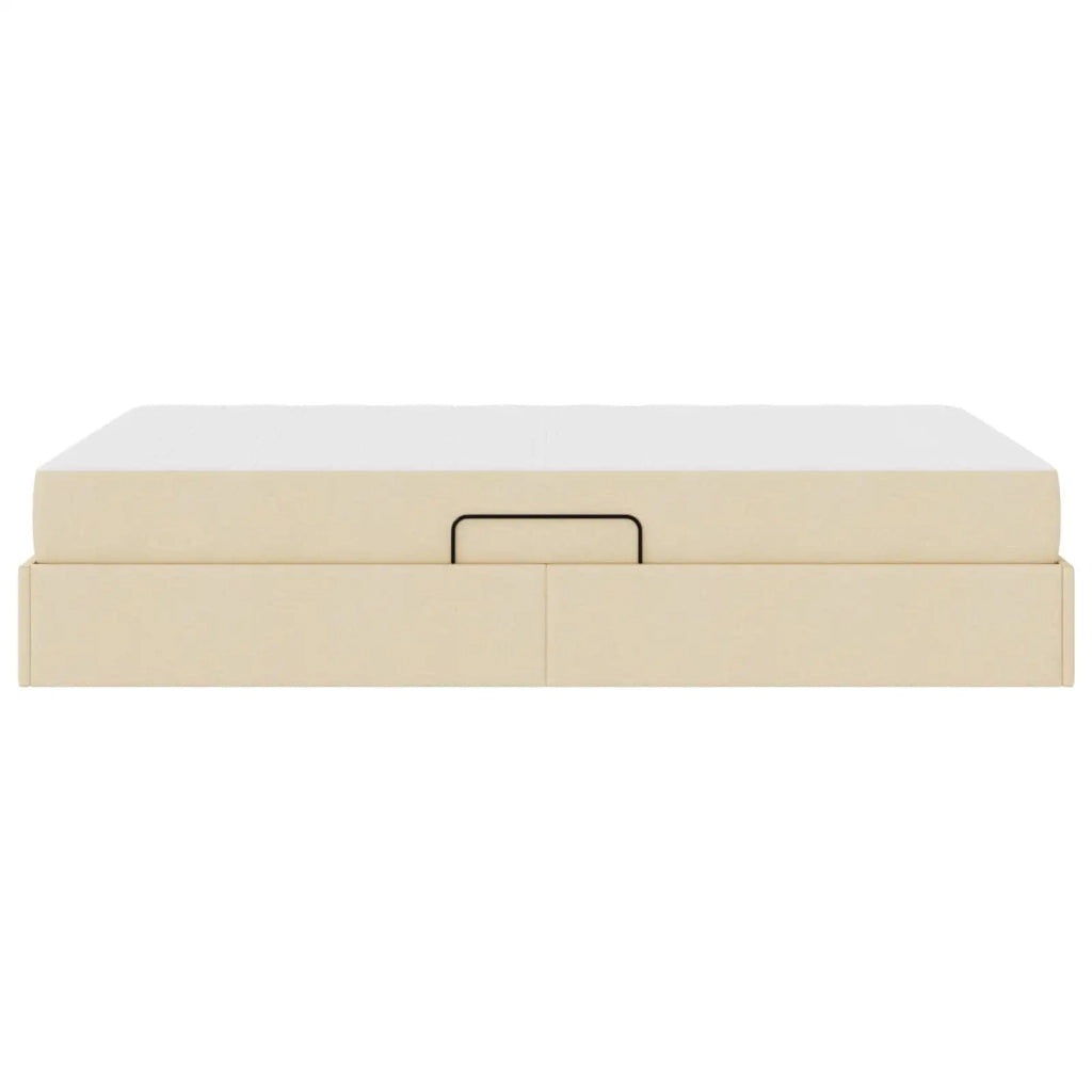 Letto con contenitore e materasso Crema 120 x 190 cm Poliestere 3399650