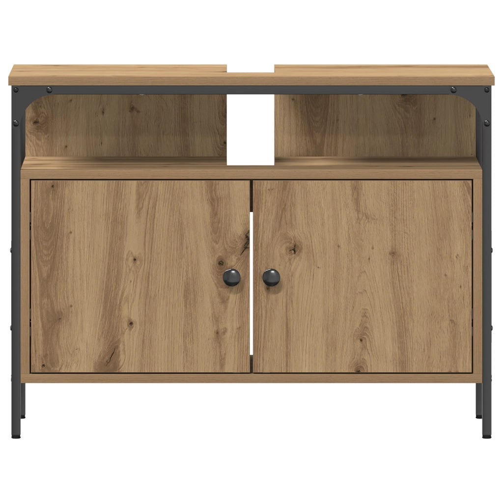 Mobile da bagno  in rovere artigianale 80x30x60 cm in legno ingegnerizzato