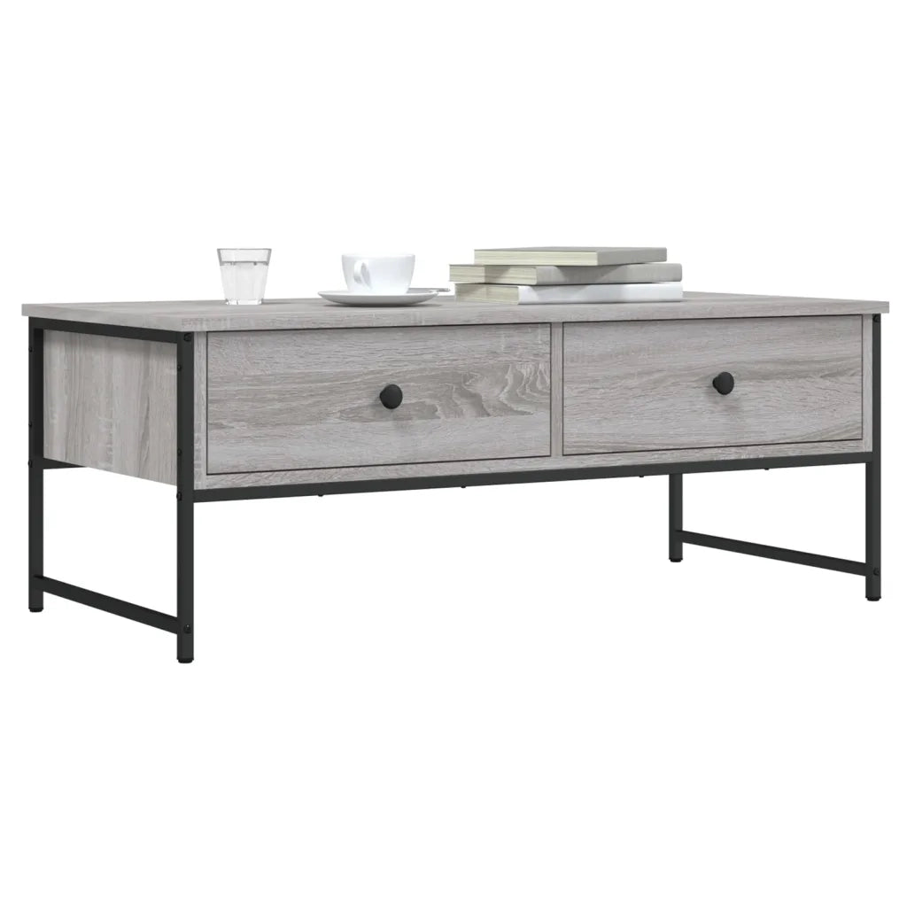 Tavolino salotto | Tavolino da caff¨¨ | Tavolino da Soggiorno Grigio Sonoma 101x49x39,5 cm Legno Multistrato