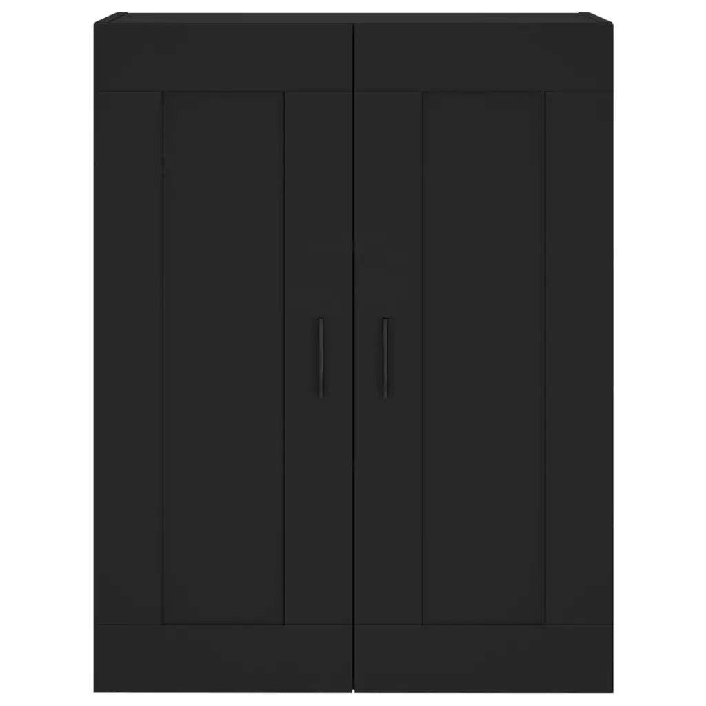 Armadietti a Parete 2 pz Neri in Legno Multistrato 3198034