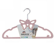Trade Shop - Set 3 Grucce Appendiabiti Fashion Farfalla Colorate Camicie Top Giacca Stampelle -