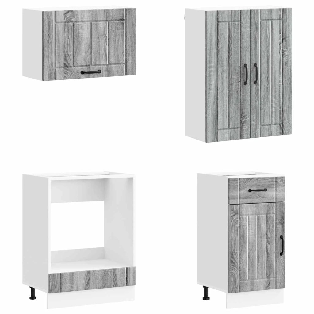 Unità Cucina LUCCA 8 pcs Sonoma grigio Legno ingegnerizzato 3438149