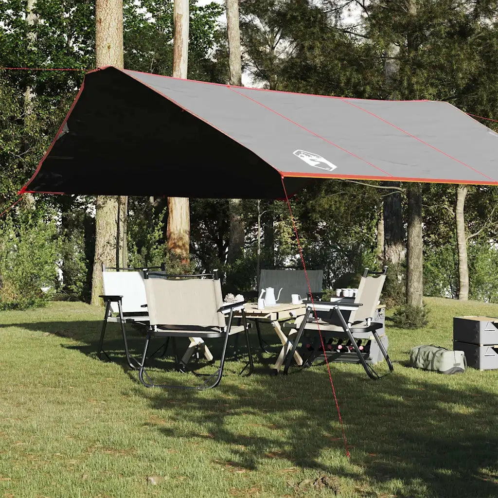 Telone da campeggio | Tenda da campo Grigio/Arancione 420x440 cm Impermeabile