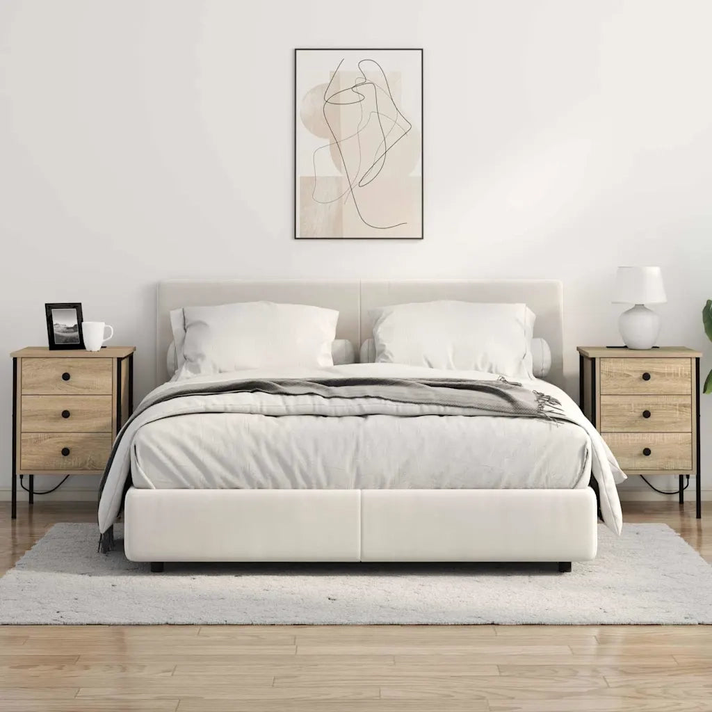 vidaXL Mobiletti da Notte 2 pcs rovere sonoma 42 x 41 x 61 cm