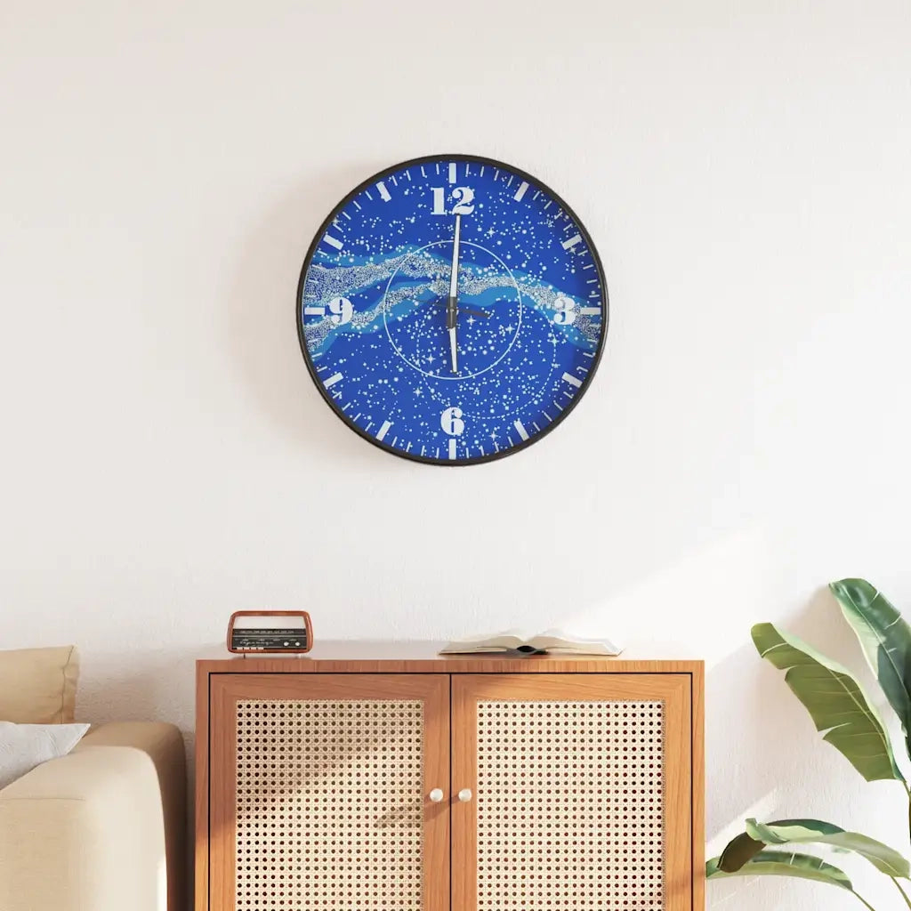 Orologio a Parete con Ore e Lancette Luminose Blu ?30 cm CFW6693765