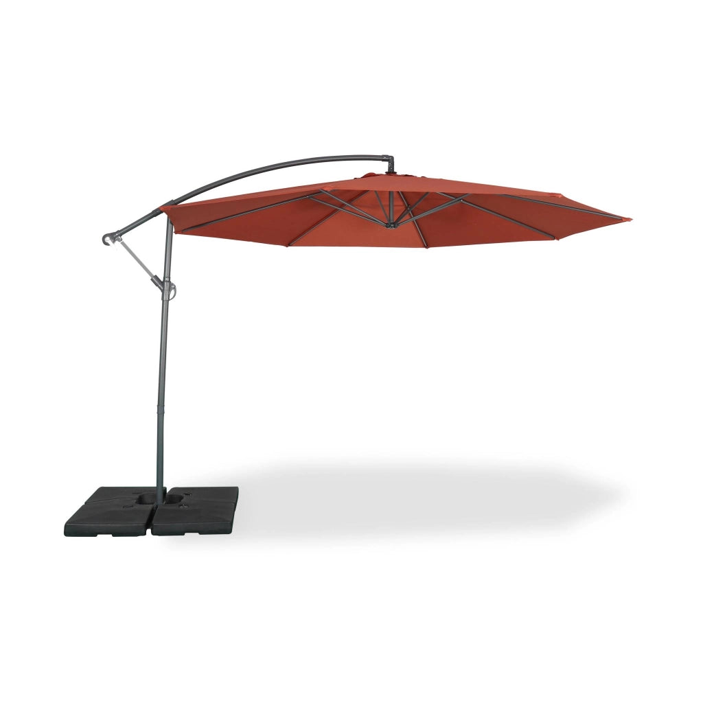 Ombrellone rotondo eccentrico, ø3,5m, terracotta