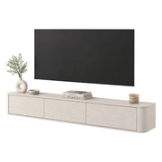 Kahate, Mobile Porta tv 3 Cassetti, 200x34x28h cm Beige Cashmere