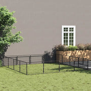 Gabbia per Cani Nera 16 m² in Acciaio 3082143