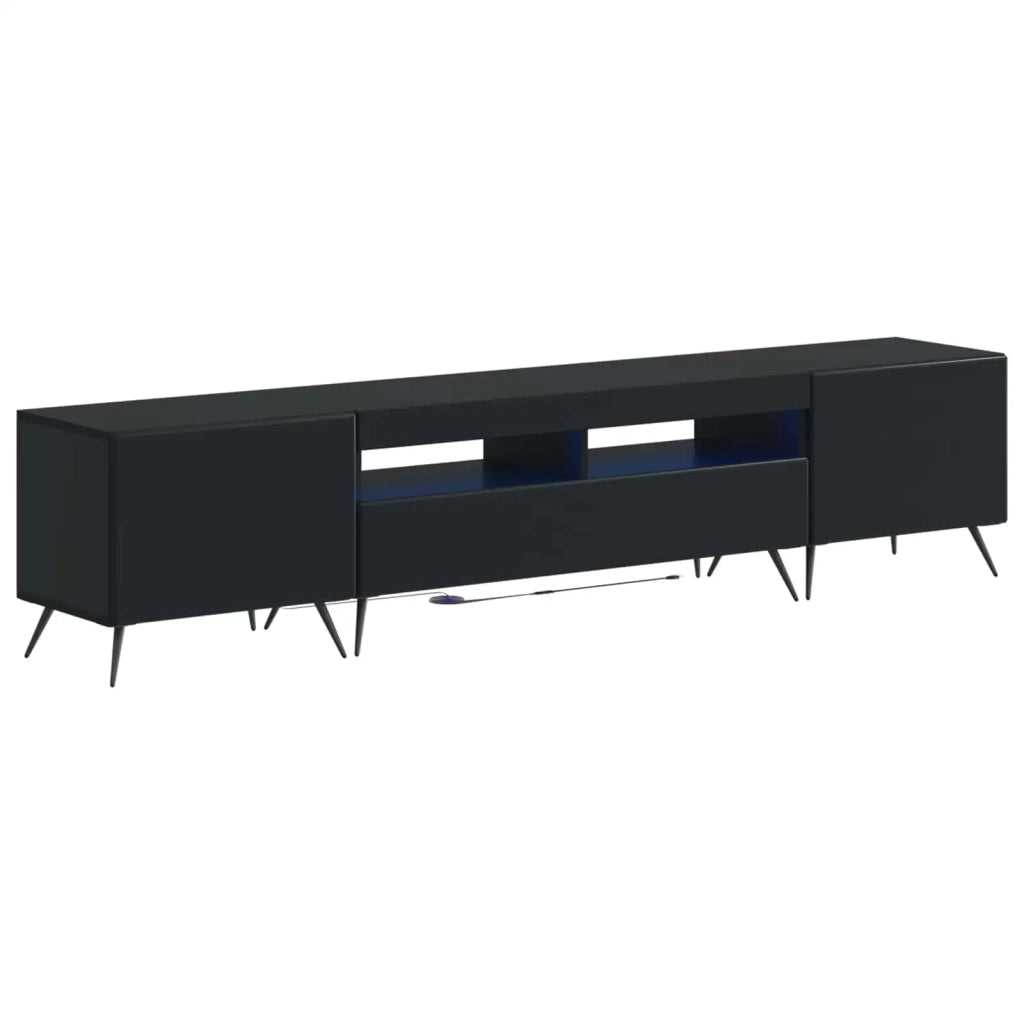 Mobile TV LED a 5 pezzi Nero Legno ingegnerizzato 3416918
