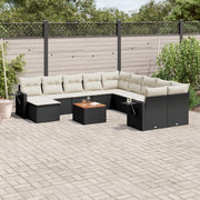 Set Divani da Giardino 14pz con Cuscini in Polyrattan Nerocod mxl 92865
