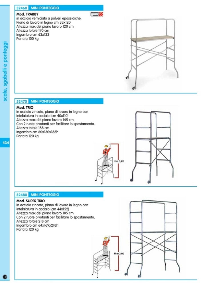 1pz ponteggio acciaio super trio 65x169xh218 cm cod:ferx.646