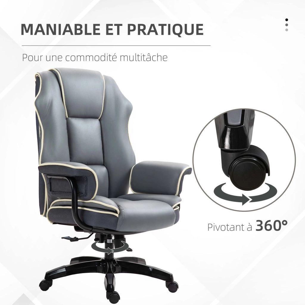 Sedia da Ufficio Gamer Ergonomica ¨C zephmum ¨C Regolabile in Altezza Schienale Inclinabile