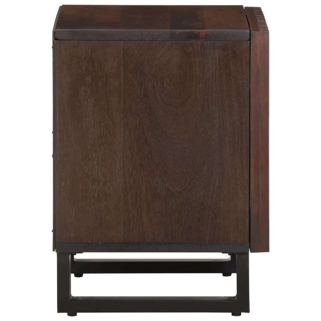 Comodini 2pz 40x34x46 cm in Legno Massello di Mango 377421