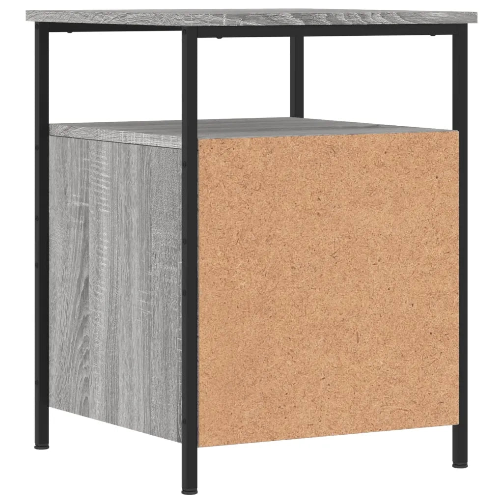 Comodini 2 pz-Set di 2 Tavolino da notte Grigio Sonoma 44x45x60 cm in Legno Multistrato