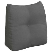 Cuscino per Schiena | Cuscino dorsale Grigio scuro 45 x 24 x 50 cm Tessuto