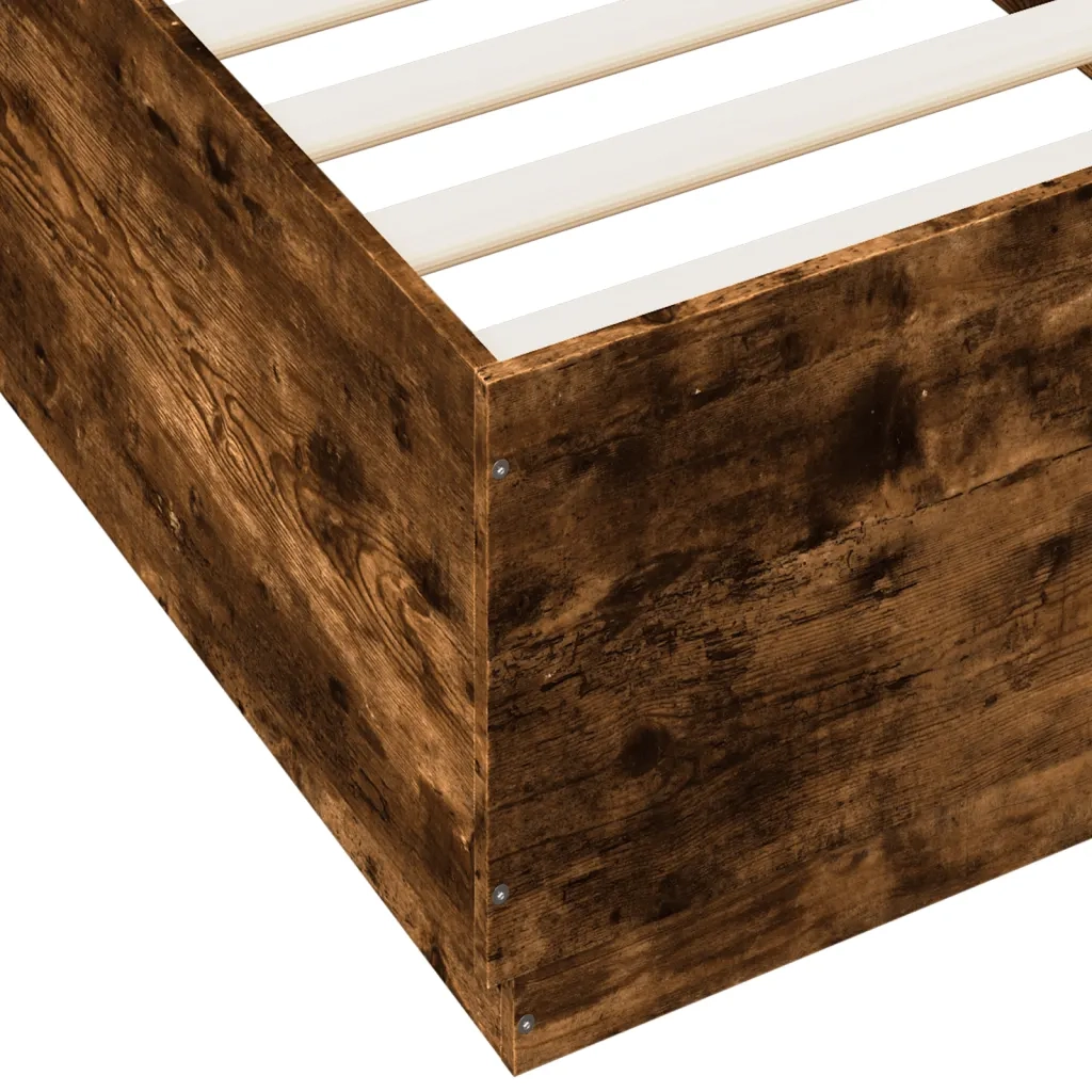 Giroletto-Struttura Letto Rovere Fumo 90x200 cm in Legno Multistrato 849609