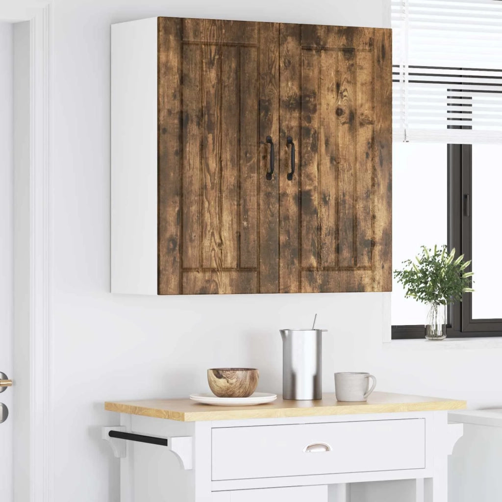 Armadietto a muro LUCCA Rovere Fumo 80 x 31 x 80 cm