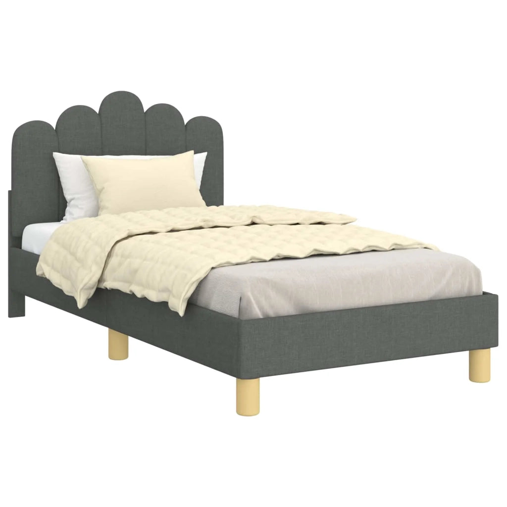 Struttura letto bambini con testata-Giroletto per bambini Grigio Scuro 80 x 160 cm 742225
