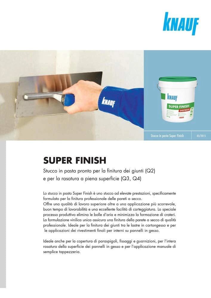 STUCCO IN PASTA 'SUPER FINISH' KNAUF