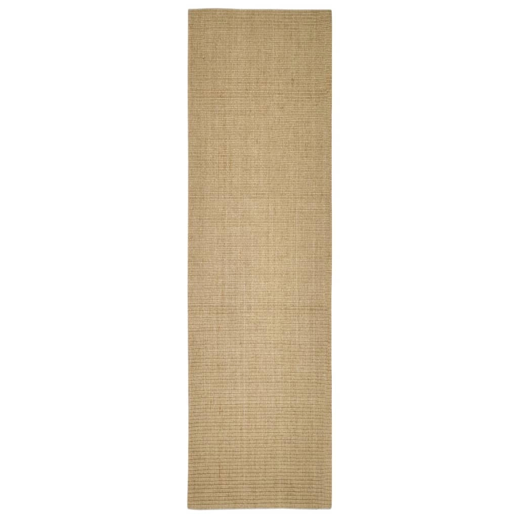 Tappetino tiragraffi in sisal per gatti 100 x 350 cm Marrone chiaro 02_0045540